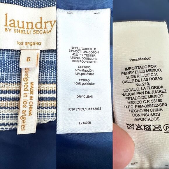 Laundry by Shelli Segal Twill Cotton Blend Dress size 6 - Picture 11 of 15